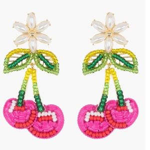 BaubleBar Beaded Cherry Earrings